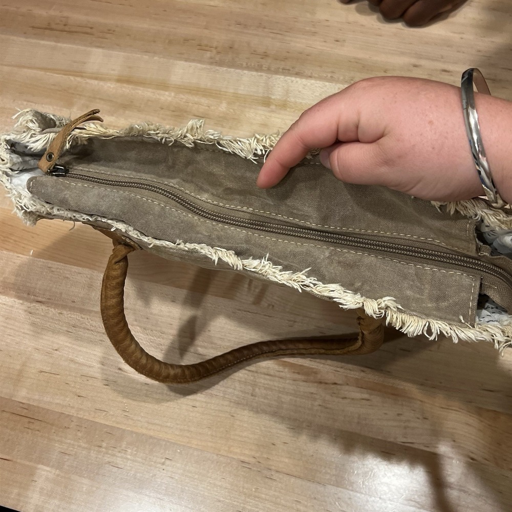 Myra Bags Canvas Hand Bag Sel De Mer Upcycled Purse - Picture 7 of 9